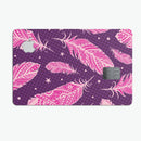Pink Aztec Feather Galore - Premium Protective Decal Skin-Kit for the Apple Credit Card