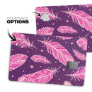 Pink Aztec Feather Galore - Premium Protective Decal Skin-Kit for the Apple Credit Card