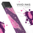Pink Aztec Feather Galore - Premium Decal Protective Skin-Wrap Sticker compatible with the Juul Labs vaping device