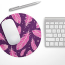 Pink Aztec Feather Galore// WaterProof Rubber Foam Backed Anti-Slip Mouse Pad for Home Work Office or Gaming Computer Desk