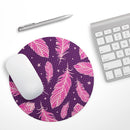 Pink Aztec Feather Galore// WaterProof Rubber Foam Backed Anti-Slip Mouse Pad for Home Work Office or Gaming Computer Desk