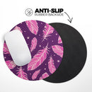 Pink Aztec Feather Galore// WaterProof Rubber Foam Backed Anti-Slip Mouse Pad for Home Work Office or Gaming Computer Desk
