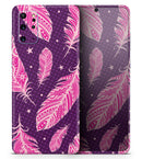 Pink Aztec Feather Galore - Premium Vinyl Skin Decal for Samsung Galaxy S25 Ultra, S24, S23, S22 & All Galaxy S Models