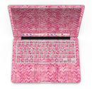 Pink Basic Watercolor Chevron Pattern - MacBook Pro with Retina Display Full-Coverage Skin Kit