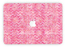 Pink Basic Watercolor Chevron Pattern - MacBook Pro with Retina Display Full-Coverage Skin Kit