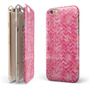 Pink Basic Watercolor Chevron Pattern iPhone 6/6s or 6/6s Plus 2-Piece Hybrid INK-Fuzed Case