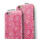 Pink Basic Watercolor Chevron Pattern iPhone 6/6s or 6/6s Plus 2-Piece Hybrid INK-Fuzed Case