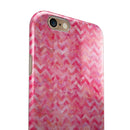 Pink Basic Watercolor Chevron Pattern iPhone 6/6s or 6/6s Plus 2-Piece Hybrid INK-Fuzed Case