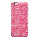 Pink Basic Watercolor Chevron Pattern iPhone 6/6s or 6/6s Plus 2-Piece Hybrid INK-Fuzed Case