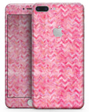 Pink Basic Watercolor Chevron Pattern - Skin-kit for the iPhone 8 or 8 Plus