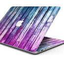 Pink & Blue Dyed Wood - Skin Decal Wrap Kit Compatible with the Apple MacBook Pro, Pro with Touch Bar or Air (11", 12", 13", 15" & 16" - All Versions Available)