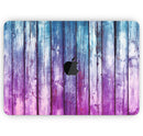 Pink & Blue Dyed Wood - Skin Decal Wrap Kit Compatible with the Apple MacBook Pro, Pro with Touch Bar or Air (11", 12", 13", 15" & 16" - All Versions Available)