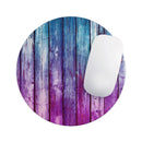 Pink & Blue Dyed Wood// WaterProof Rubber Foam Backed Anti-Slip Mouse Pad for Home Work Office or Gaming Computer Desk