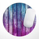 Pink & Blue Dyed Wood// WaterProof Rubber Foam Backed Anti-Slip Mouse Pad for Home Work Office or Gaming Computer Desk