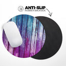 Pink & Blue Dyed Wood// WaterProof Rubber Foam Backed Anti-Slip Mouse Pad for Home Work Office or Gaming Computer Desk