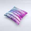 Pink & Blue Dyed Wood Ink-Fuzed Decorative Throw Pillow