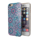 Pink & Blue Flowered Pattern iPhone 6/6s or 6/6s Plus 2-Piece Hybrid INK-Fuzed Case