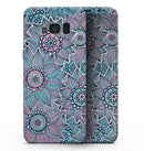 Pink & Blue Flowered Pattern - Samsung Galaxy S8 Full-Body Skin Kit