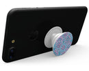 Pink & Blue Flowered Pattern - Skin Kit for PopSockets and other Smartphone Extendable Grips & Stands