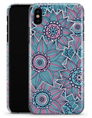 Pink & Blue Flowered Pattern - iPhone X Clipit Case