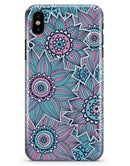 Pink & Blue Flowered Pattern - iPhone X Clipit Case