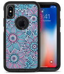 Pink & Blue Flowered Pattern - iPhone X OtterBox Case & Skin Kits