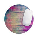 Pink & Blue Grunge Wood Planks// WaterProof Rubber Foam Backed Anti-Slip Mouse Pad for Home Work Office or Gaming Computer Desk