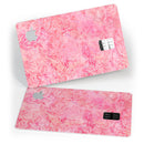 Pink Damask v2 Watercolor Pattern - Premium Protective Decal Skin-Kit for the Apple Credit Card