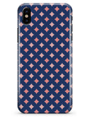 Pink Diamonds All Over Navy Pattern - iPhone X Clipit Case