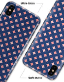 Pink Diamonds All Over Navy Pattern - iPhone X Clipit Case