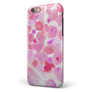 Pink Dotted Absorbed Watercolor Texture iPhone 6/6s or 6/6s Plus 2-Piece Hybrid INK-Fuzed Case
