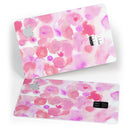 Pink Dotted Absorbed Watercolor Texture - Premium Protective Decal Skin-Kit for the Apple Credit Card