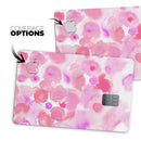 Pink Dotted Absorbed Watercolor Texture - Premium Protective Decal Skin-Kit for the Apple Credit Card