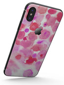 Pink Dotted Absorbed Watercolor Texture - iPhone X Skin-Kit