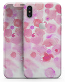 Pink Dotted Absorbed Watercolor Texture - iPhone X Skin-Kit