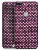 Pink Faded Micro Hearts Over Fuscia  - Skin-kit for the iPhone 8 or 8 Plus