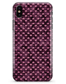Pink Faded Micro Hearts Over Fuscia  - iPhone X Clipit Case