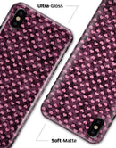 Pink Faded Micro Hearts Over Fuscia  - iPhone X Clipit Case