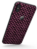 Pink Faded Micro Hearts Over Fuscia  - iPhone X Skin-Kit