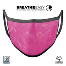 Pink Geometric V15 - Made in USA Mouth Cover Unisex Anti-Dust Cotton Blend Reusable & Washable Face Mask with Adjustable Sizing for Adult or Child