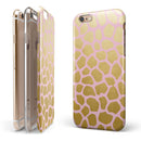 Pink Gold Flaked Animal v1 iPhone 6/6s or 6/6s Plus 2-Piece Hybrid INK-Fuzed Case