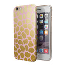 Pink Gold Flaked Animal v1 iPhone 6/6s or 6/6s Plus 2-Piece Hybrid INK-Fuzed Case