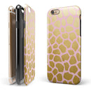 Pink Gold Flaked Animal v1 iPhone 6/6s or 6/6s Plus 2-Piece Hybrid INK-Fuzed Case