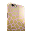 Pink Gold Flaked Animal v1 iPhone 6/6s or 6/6s Plus 2-Piece Hybrid INK-Fuzed Case