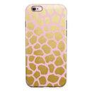 Pink Gold Flaked Animal v1 iPhone 6/6s or 6/6s Plus 2-Piece Hybrid INK-Fuzed Case