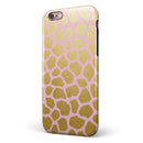 Pink Gold Flaked Animal v1 iPhone 6/6s or 6/6s Plus 2-Piece Hybrid INK-Fuzed Case