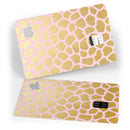 Pink Gold Flaked Animal v1 - Premium Protective Decal Skin-Kit for the Apple Credit Card