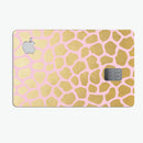 Pink Gold Flaked Animal v1 - Premium Protective Decal Skin-Kit for the Apple Credit Card