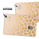 Pink Gold Flaked Animal v1 - Premium Protective Decal Skin-Kit for the Apple Credit Card