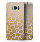 Pink Gold Flaked Animal v1 - Samsung Galaxy S8 Full-Body Skin Kit